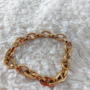 NWOT 🇮🇹 Ital Gem Gold / Steel Chain Bracelet